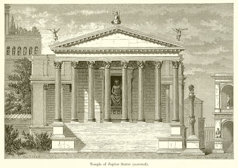Temple of Jupiter Stator (restaurerad) av English School