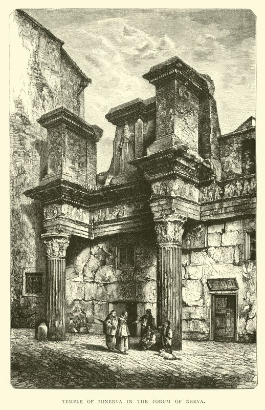 Temple of Minerva i Forum of Nerva av English School