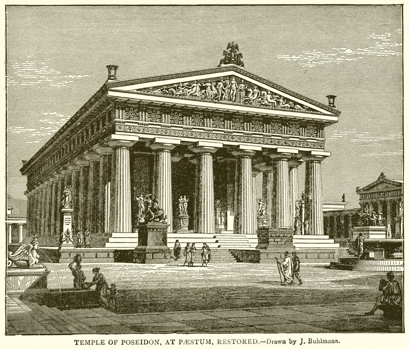 Poseidons tempel, Paestum, restaurerat av English School