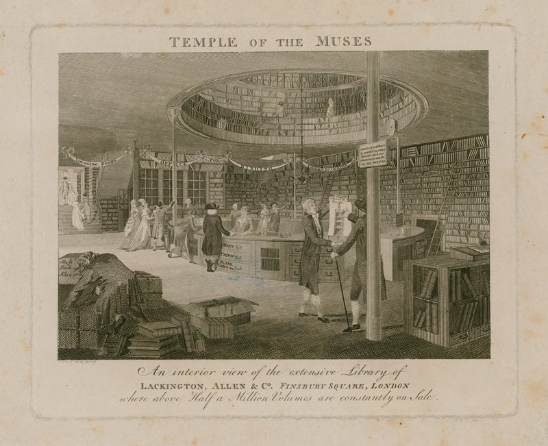 Musernas tempel, Lackington Allen & Co, Finsbury Square av English School