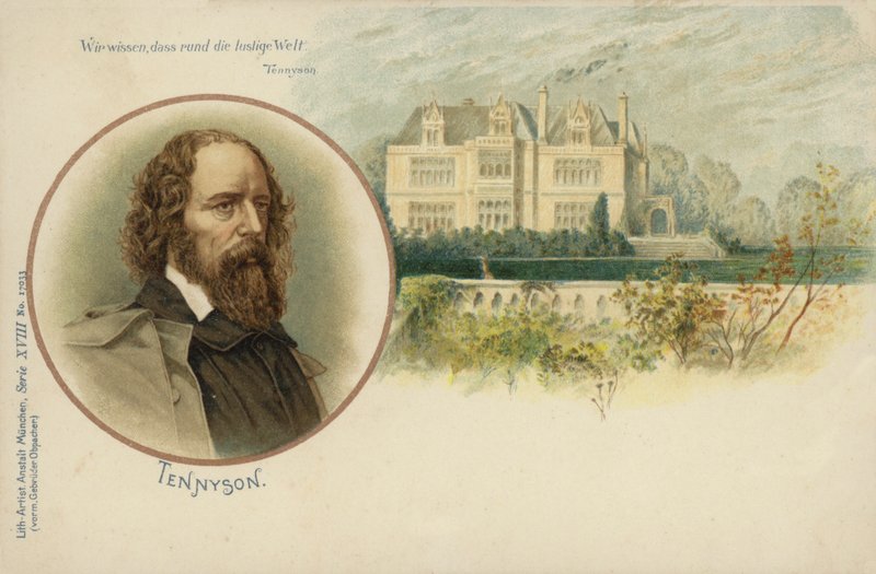 Tennyson (färg litho) av English School
