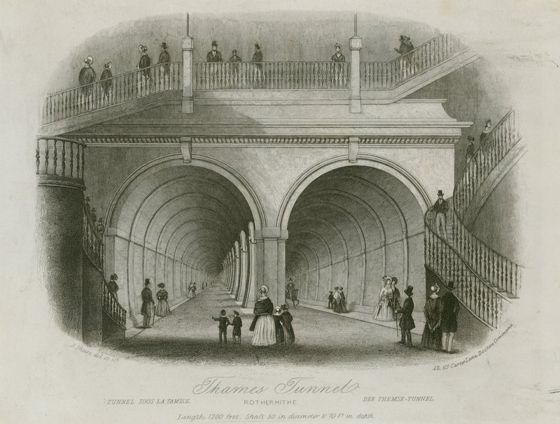 Thames Tunnel, ingången till Rotherhithe av English School