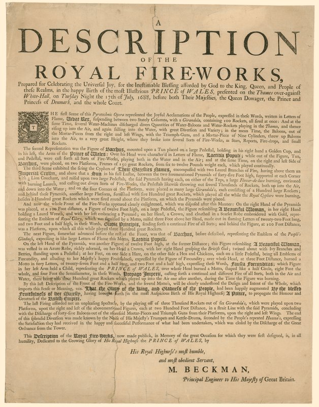 Tacksägelse för födelsen av James Edward, the Old Pretender, född 10 juni 1688 av English School