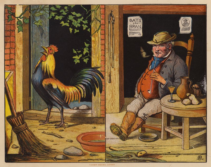 Det är huset som Jack byggde (färglitografi) av English School