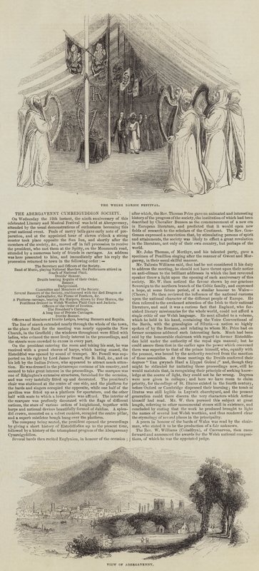 The Abergavenny Cymreigiaeth Society (gravyr) av English School
