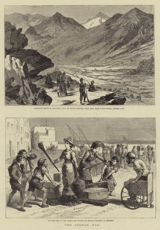 Det afghanska kriget (gravyr) av English School
