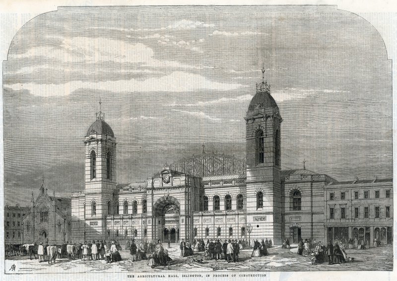Agricultural Hall i Islington håller på att byggas av English School