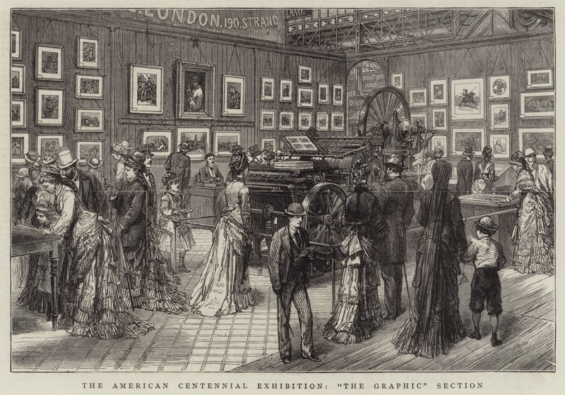 American Centennial Exhibition, "The Graphic"-sektionen (gravyr) av English School