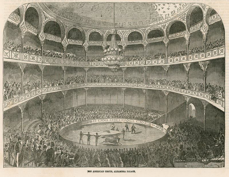 American Circus på Alhambra Palace (Alhambra Theatre), Leicester Square, London av English School