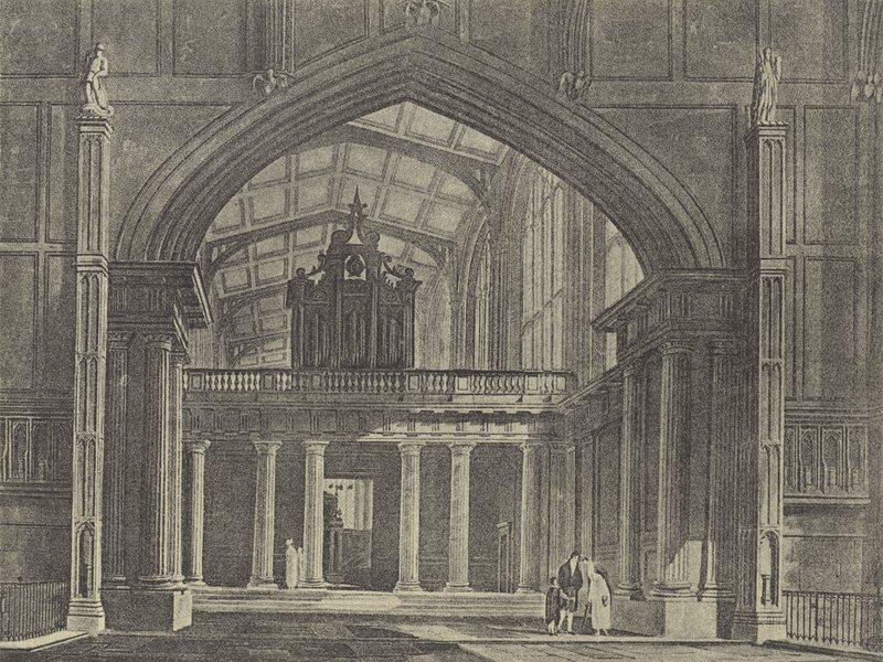 Ante-kapellet, 1816 (gravyr) av English School