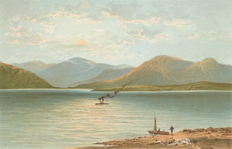Ardgower-bergen från Ballachulish av English School