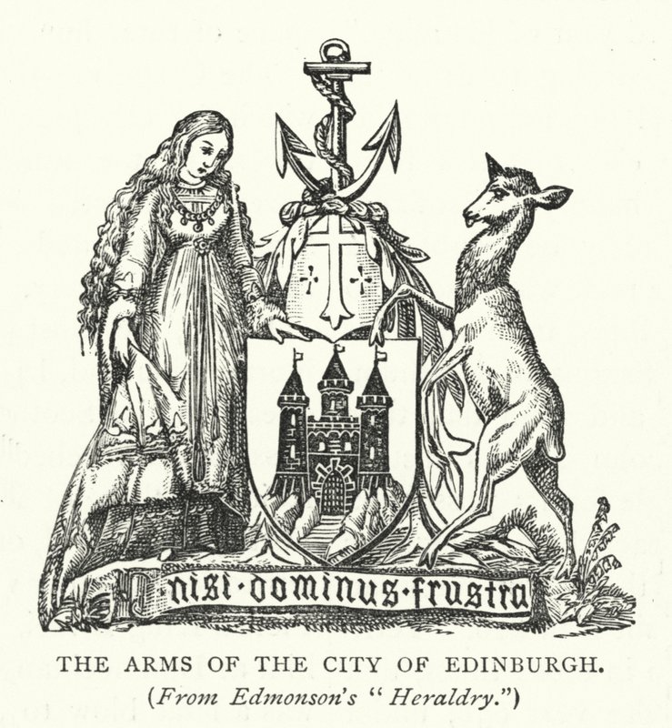 The Arms of the City of Edinburgh (gravyr) av English School