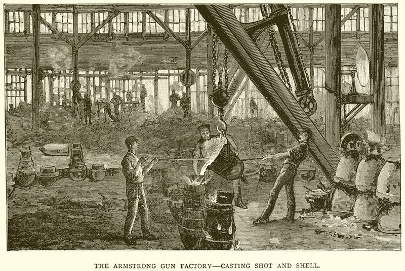 Armstrong Gun Factory - Casting Shot and Shell av English School
