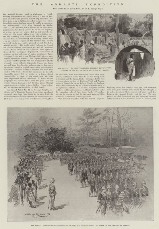 Ashanti-expeditionen (litho) av English School