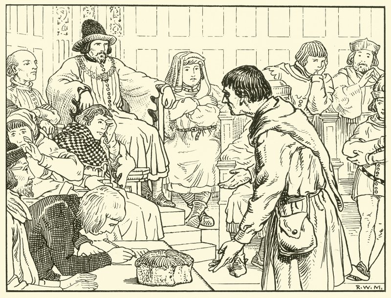 The Assize of Bread (bläck på papper) av English School