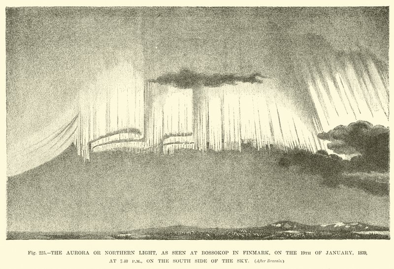 Norrskenet, som sett vid Bossokop i Finmark, den 19 januari 1839, kl. 19.40, på södra sidan av himlen av English School