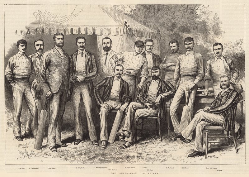 De australiska cricketspelarna av English School