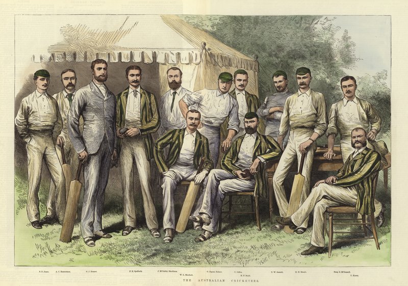 De australiska cricketspelarna av English School