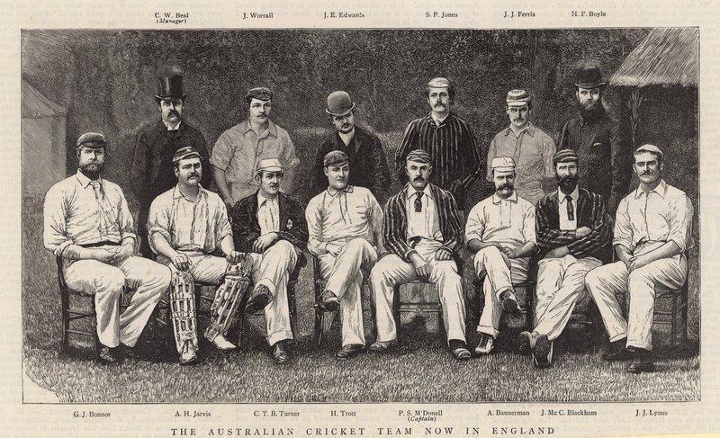 Det australiska cricketlaget nu i England av English School
