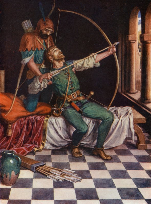 The Ballad of Robin Hood (färglitografi) av English School