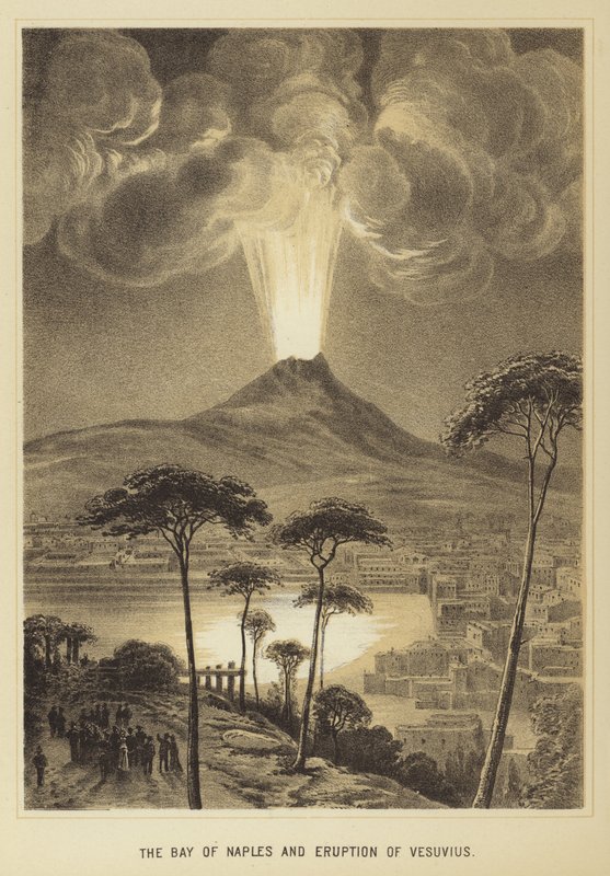 Neapelbukten och Vesuvius utbrott av English School