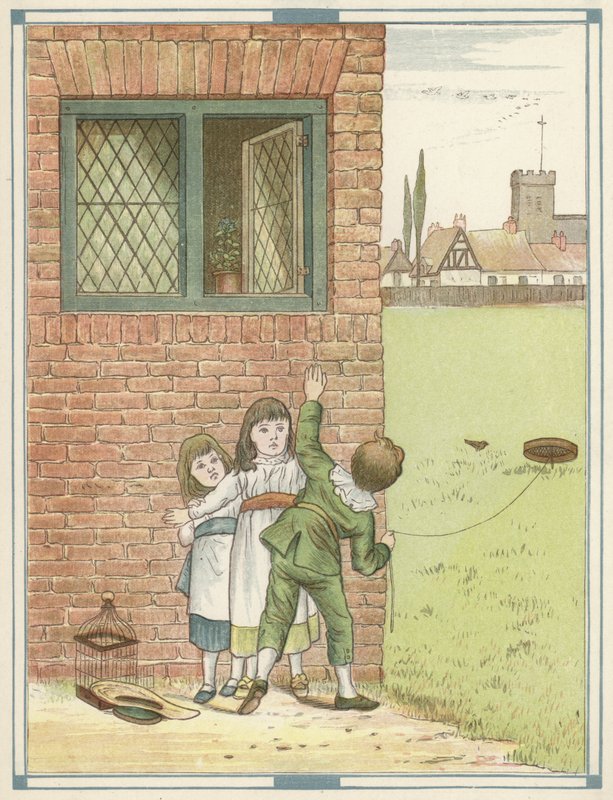 Fågelfångaren (färglitografi) av English School