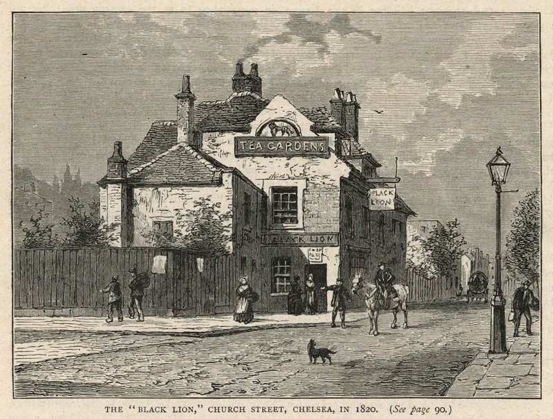 The Black Lion pub i Chelsea av English School