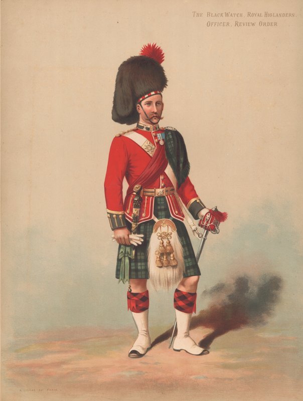 The Black Watch, Royal Highlanders, Officer, Review Order av English School