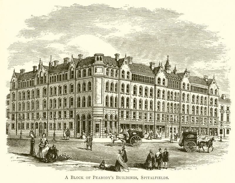 Blocket av Peabodys byggnader, Spitalfields av English School
