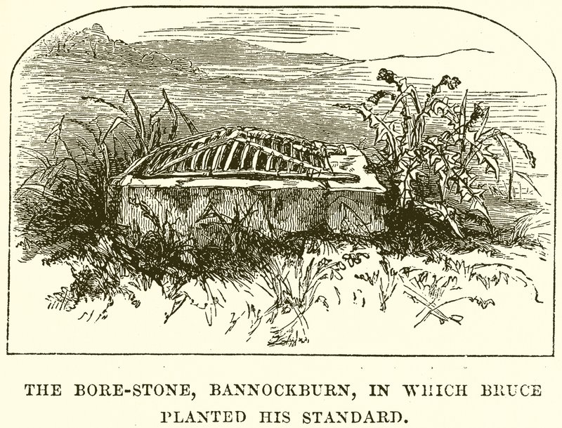 Bore-Stone, Bannockburn, där Bruce planterade sin standard av English School