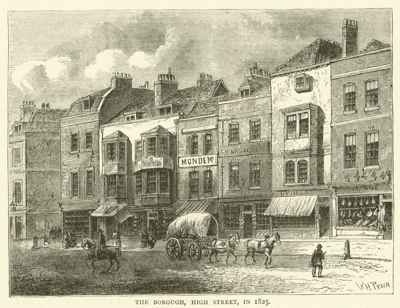 The Borough, High Street, 1825 av English School