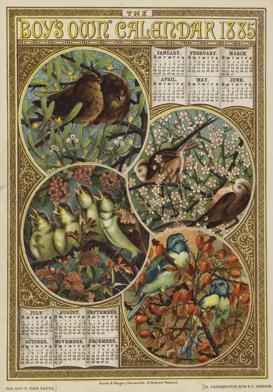 Pojkarnas egen kalender 1885 av English School