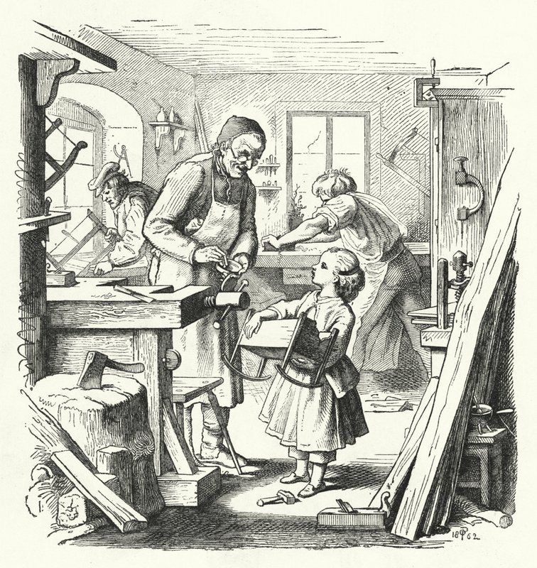 Den trasiga vaggan (gravyr) av English School