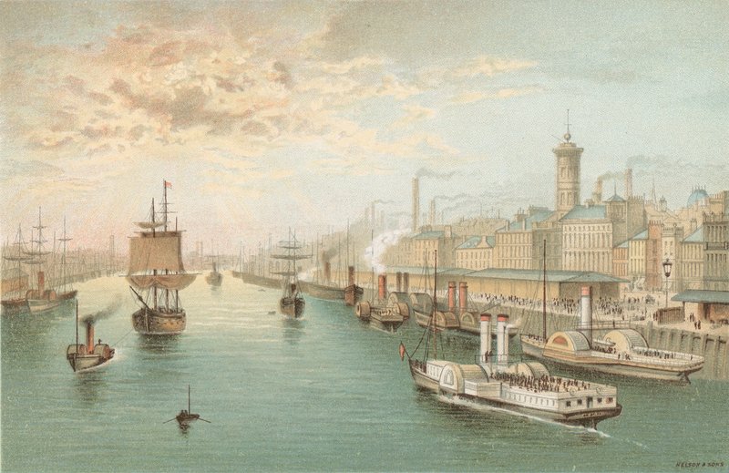 The Broomielaw, Glasgow - Ser västerut av English School