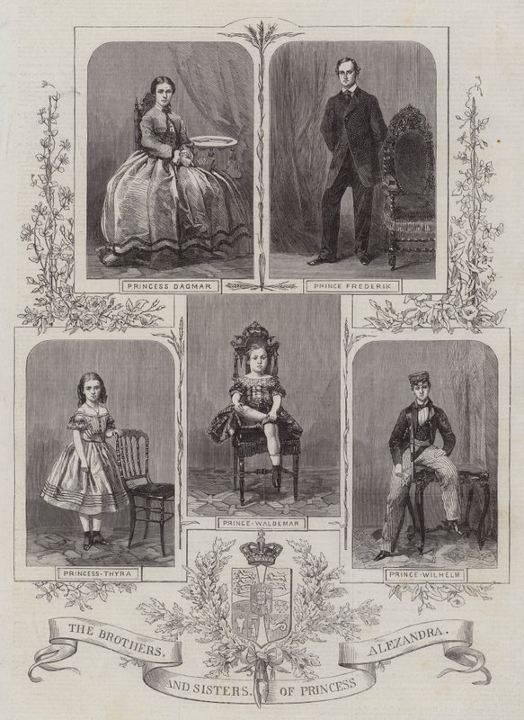 Prinsessan Alexandras bröder och systrar (gravyr) av English School