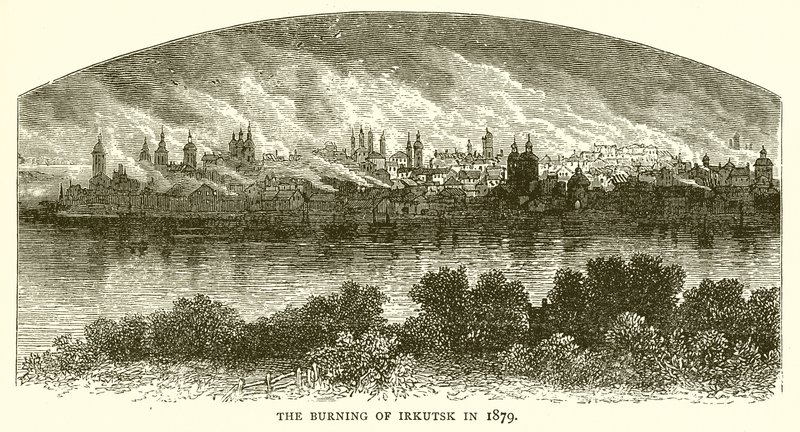 Brännandet av Irkutsk 1879 av English School