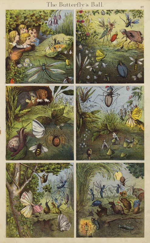 Fjärilsbollen (färg litho) av English School