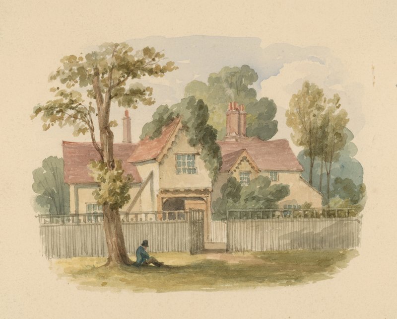 The Cake House, Hyde Park, London (wc på papper) av English School