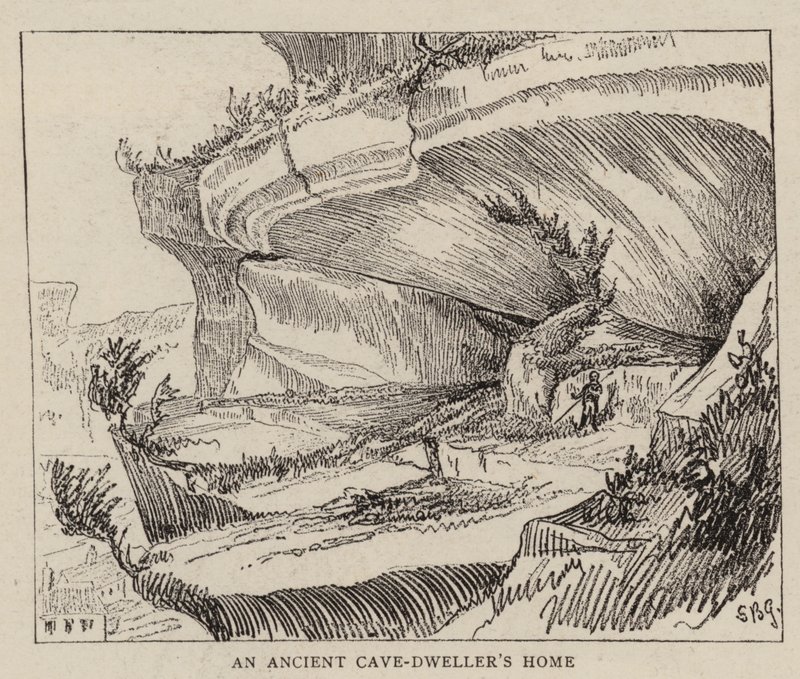 The Cave-Dwellers of the Vezere (gravyr) av English School