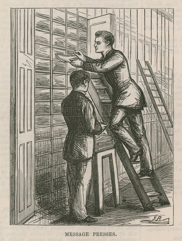 Central Post Office Telegraph Establishment: Meddelande trycker av English School