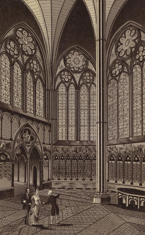 Chapter House, Salisbury Cathedral (litho) av English School