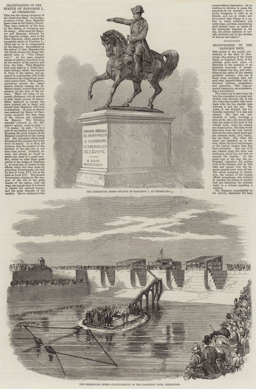Cherbourg-festerna (gravyr) av English School