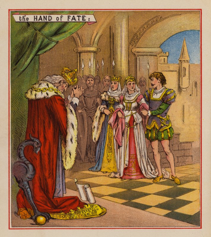The Child Born to Be a King (färg litho) av English School