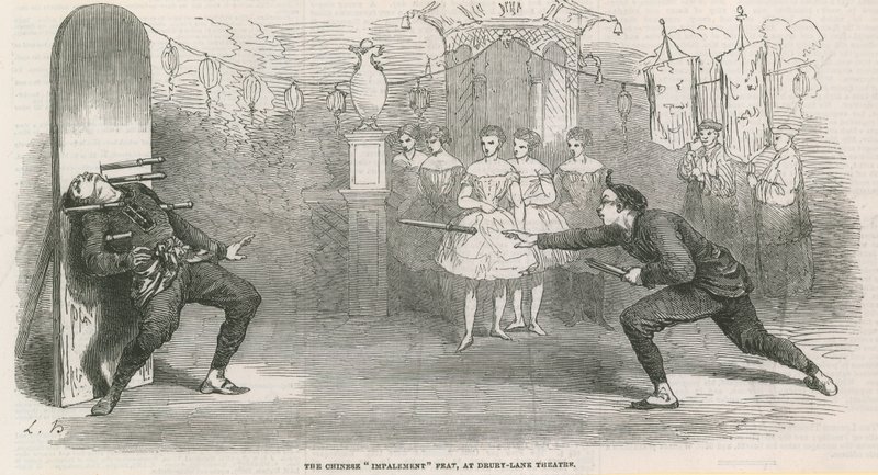 Den kinesiska impamentprestationen på Drury Lane Theatre av English School