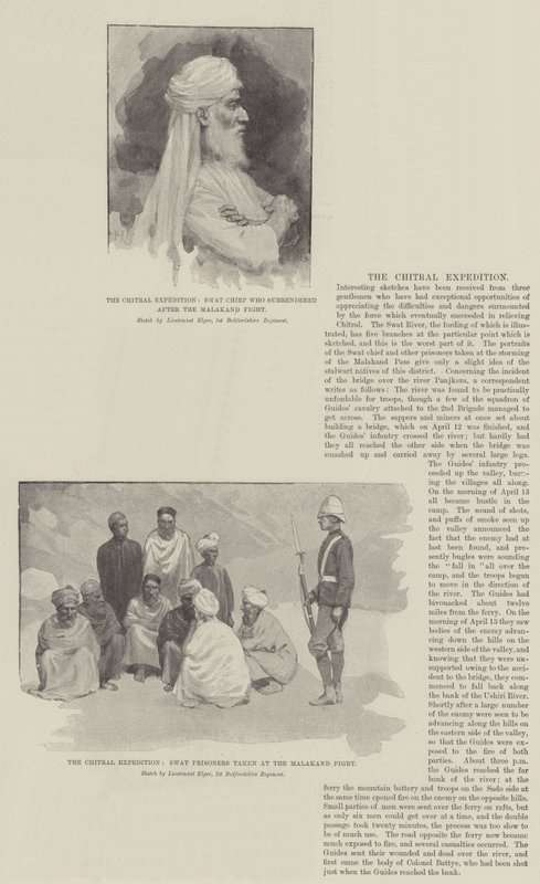 The Chitral Expedition (litho) av English School