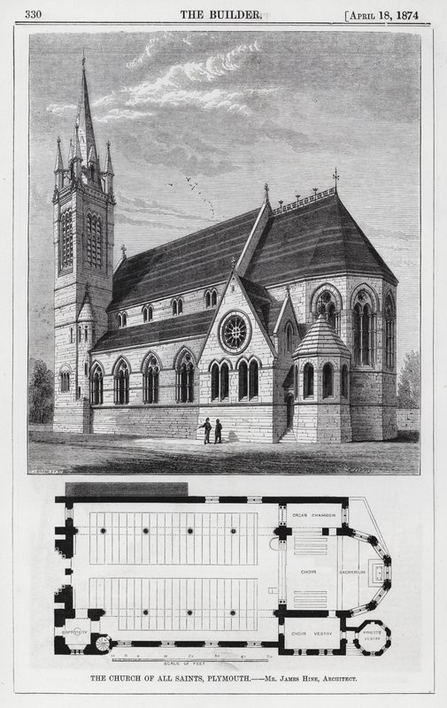 The Church of All Saints, Plymouth (gravyr) av English School