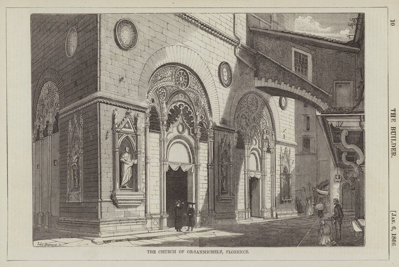Kyrkan Or-sanmichele, Florens (gravyr) av English School