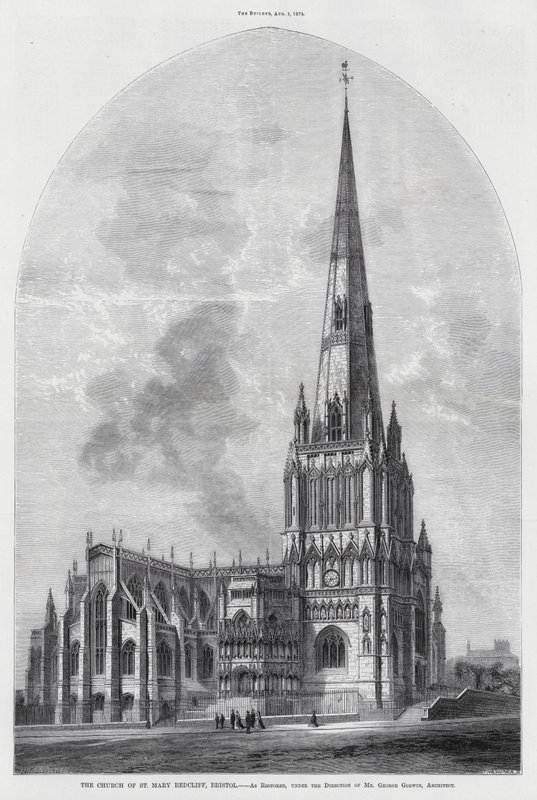 Kyrkan St Mary Redcliffe, Bristol (gravyr) av English School
