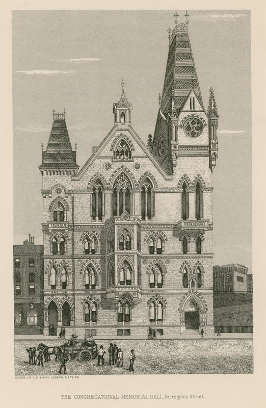 Congregational Memorial Hall, Farringdon Street, London av English School