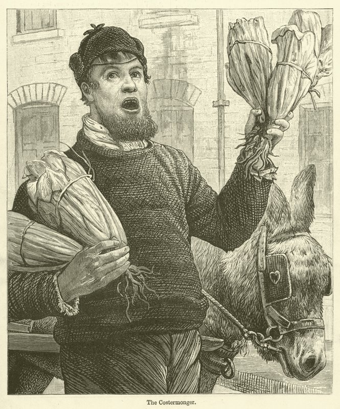 The Costermonger (gravyr) av English School